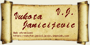 Vukota Janičijević vizit kartica